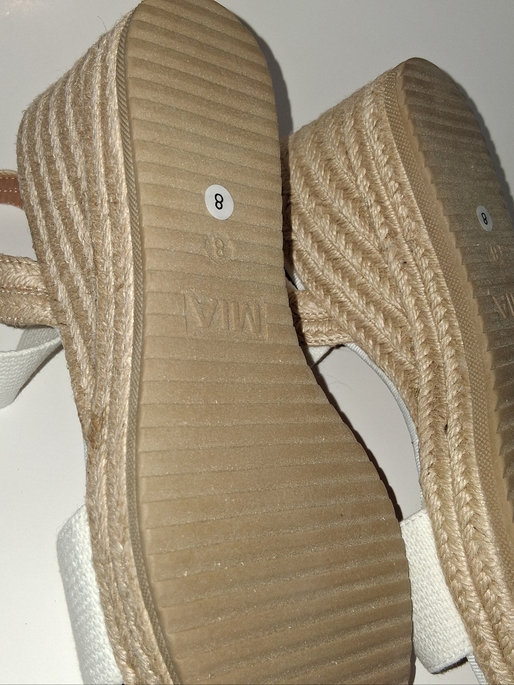 MIA Cream Canvas Espadrille Slingback Sandals - Picture 6 of 11